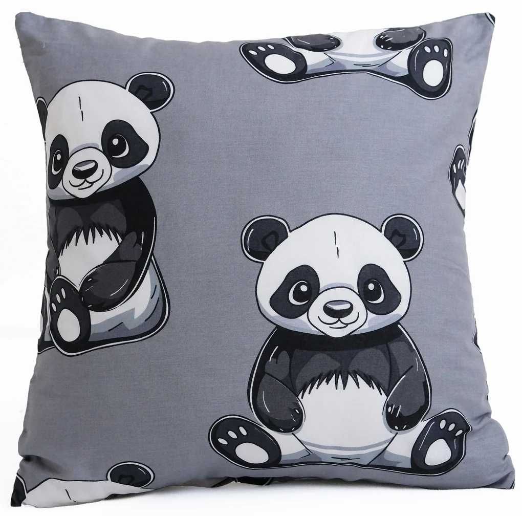 Bavlnená obliečka na vankúšik Renforcé 40 x 40 cm – Panda