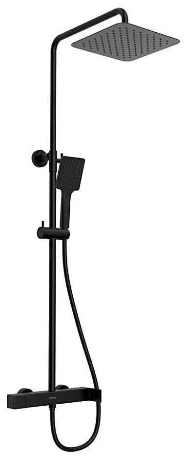 Sapho - Sprchová súprava s batériou CUBEMIX matná čierna