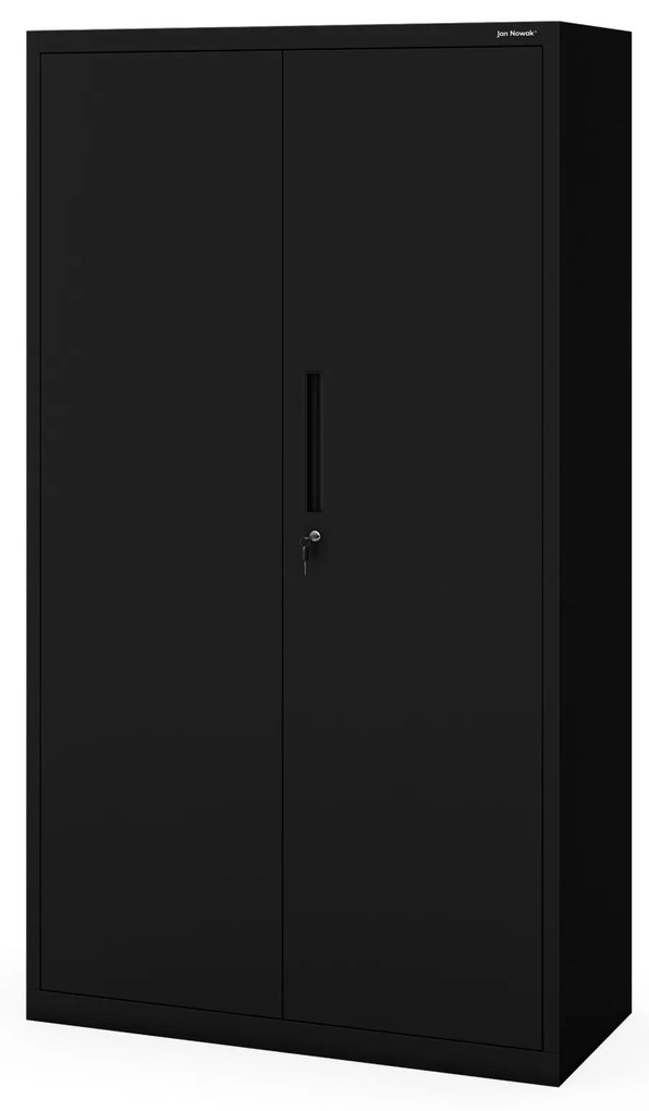 Kovová skriňa MEGAN – čierna, bez zásuvky, 160 cm