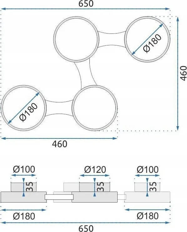 Stropné LED svietidlo GRID 20W - čierne / hnedé + ovládač