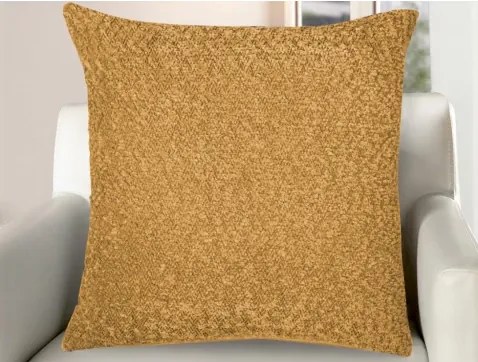 Dekoračný vankúš Bouclé 45x45 cm, horčicová žltá%