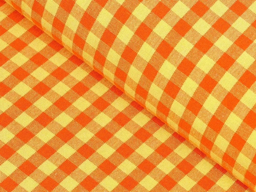 Biante Bavlnená obliečka na vankúš Olivia OL-006 Oranžovo-žltá kocka malá 70 x 90 cm