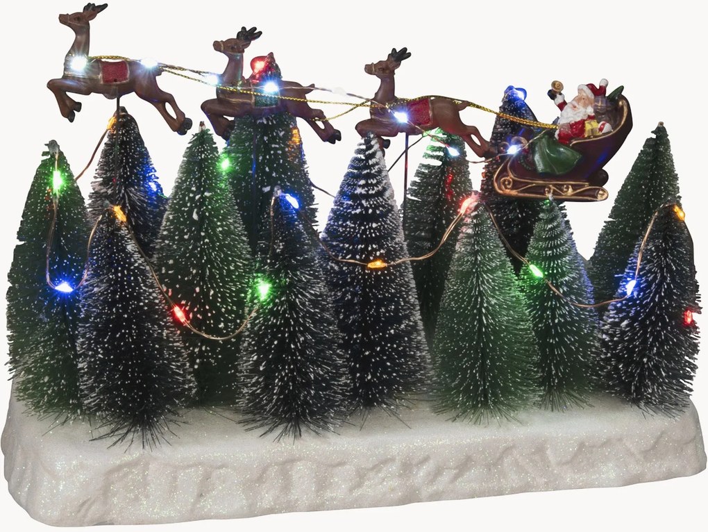 Vianočná LED dekorácia's časovačom Christmas Sleigh