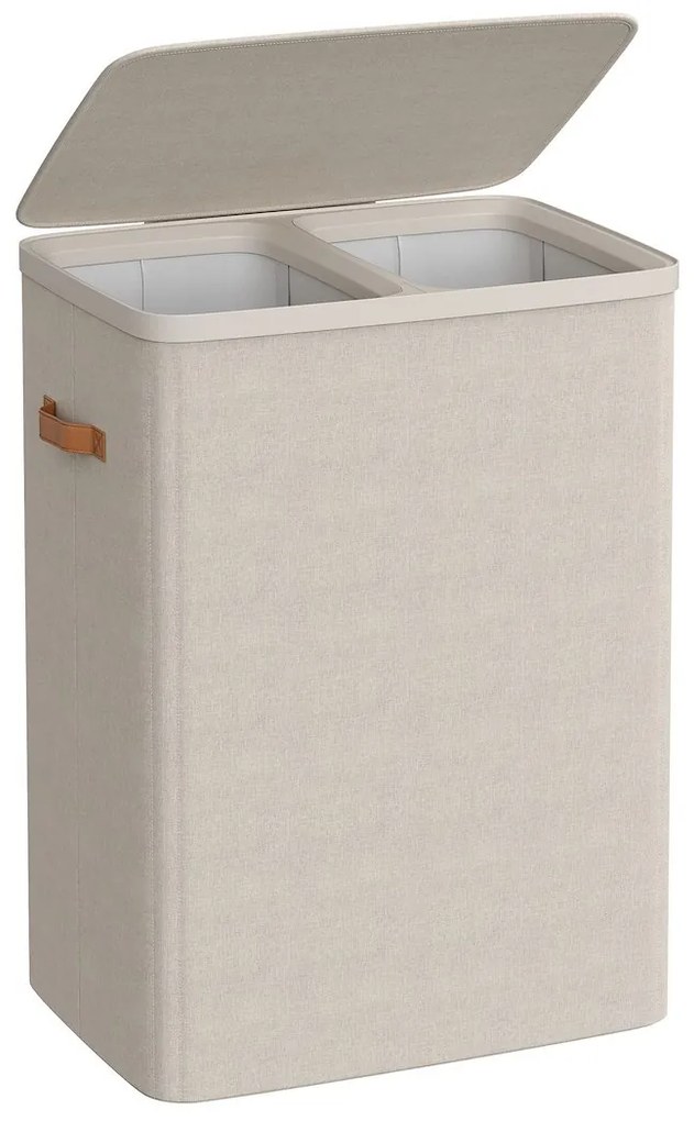 Songmics Kôš na bielizeň Daisy Beige 2x85l