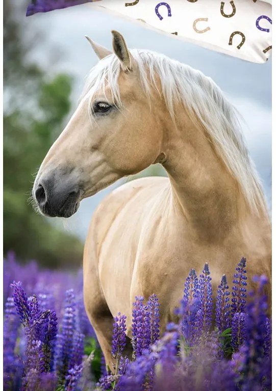 Detské bavlnené obliečky Kôň Palomino 140x200/70x90 cm