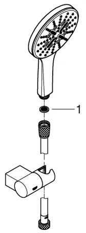 GROHE 26580000 - Sada ručnej sprchy RAINSHOWER SMARTACTIVE 130 1500 mm chróm