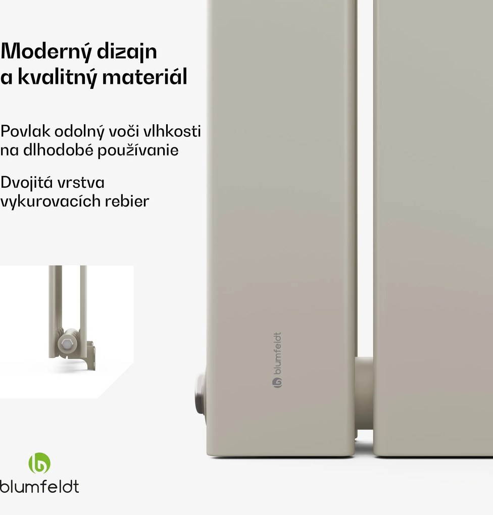 Blumfeldt Ontario radiátor 120x30 Výkon 612 W