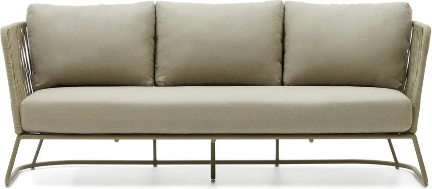 Kaki oceľová záhradná pohovka Saconca – Kave Home