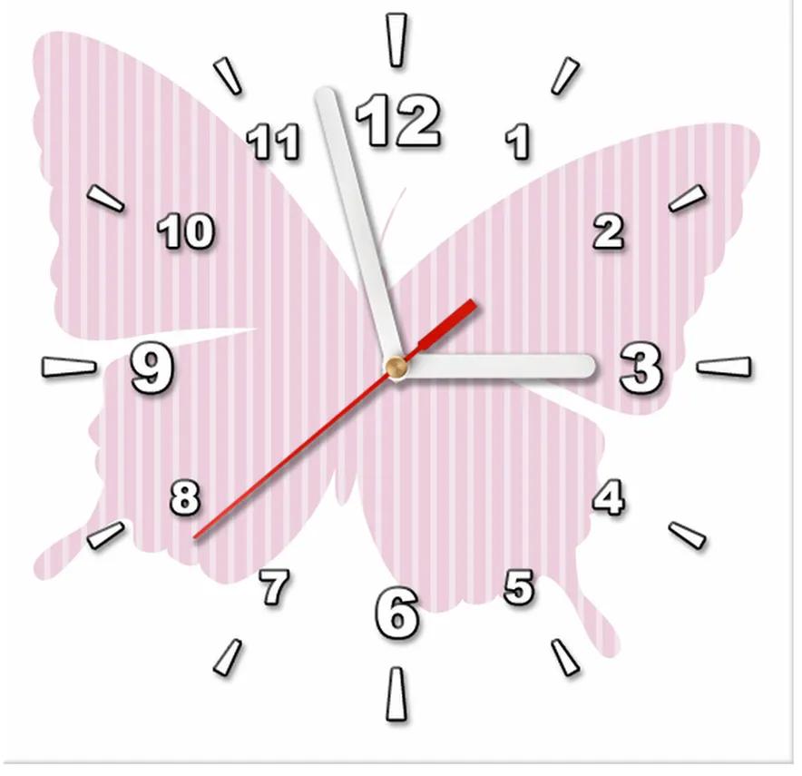 Gario Obraz s hodinami Pásikavý motýlik Rozmery: 30 x 30 cm