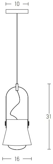Zambelis 18192 - Luster na lanku 1xE27/40W/230V čierna