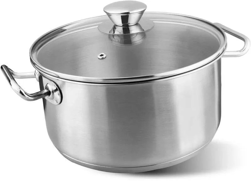 ST Nerezový hrniec 22cm so sklenenou pokrievkou 4l