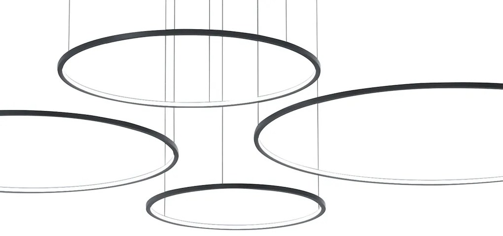 Závesné LED svietidlo Saturno, 4x LED 120w, 4000k, b