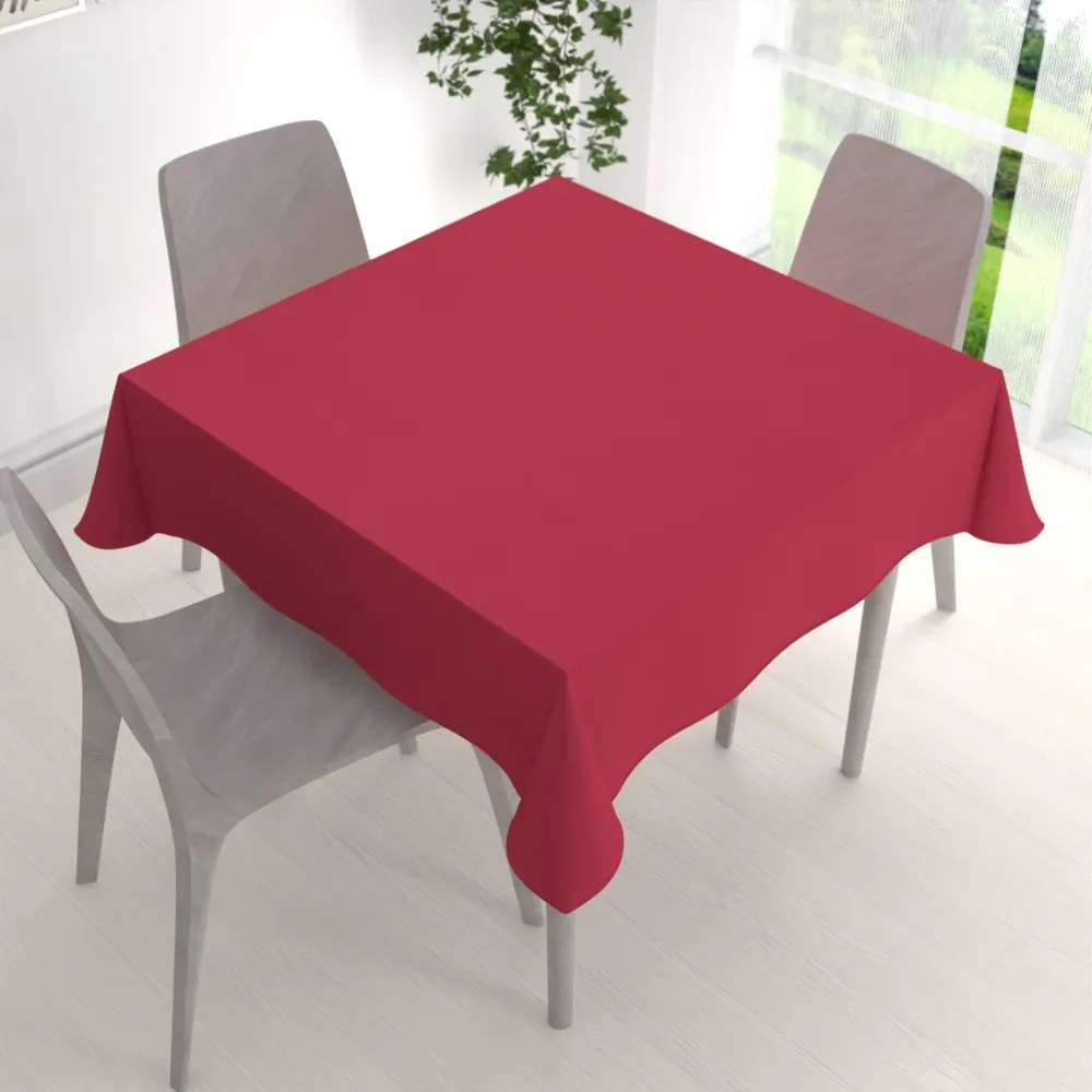 Biante Teflónový štvorcový obrus - Paris TF-123 Vínovo červený 130x130 cm