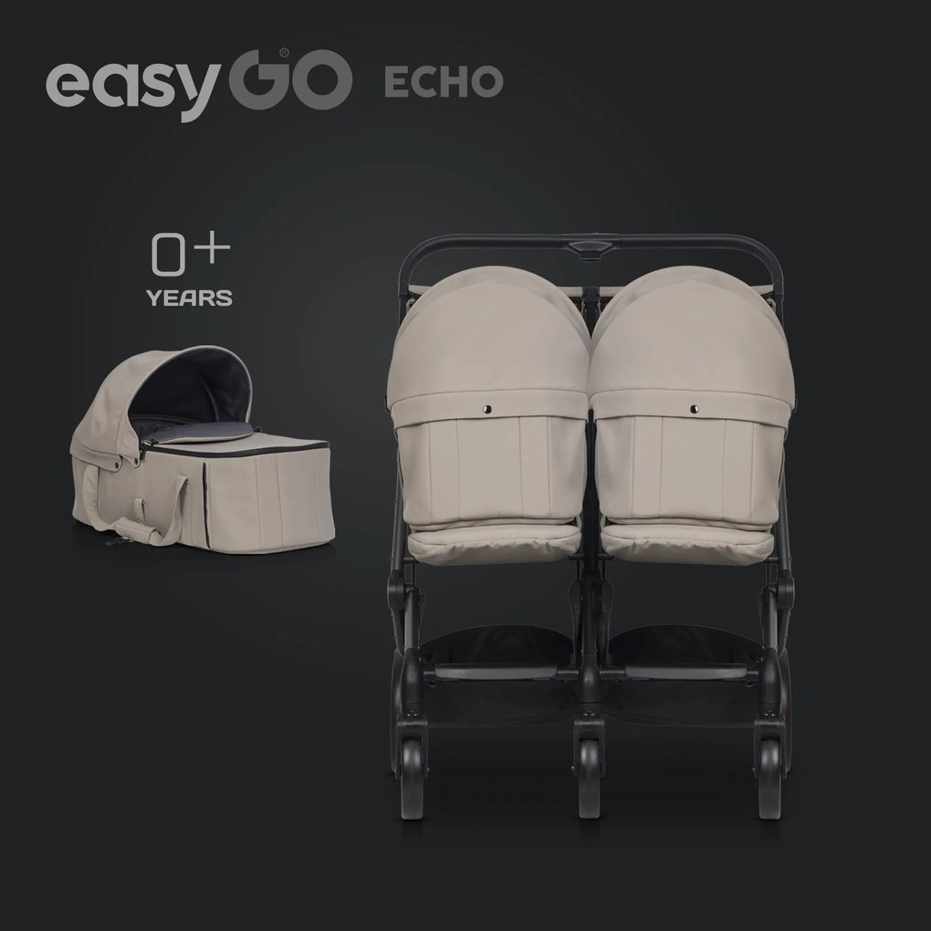 Súrodenecký kočík EasyGo Echo Savana Beige