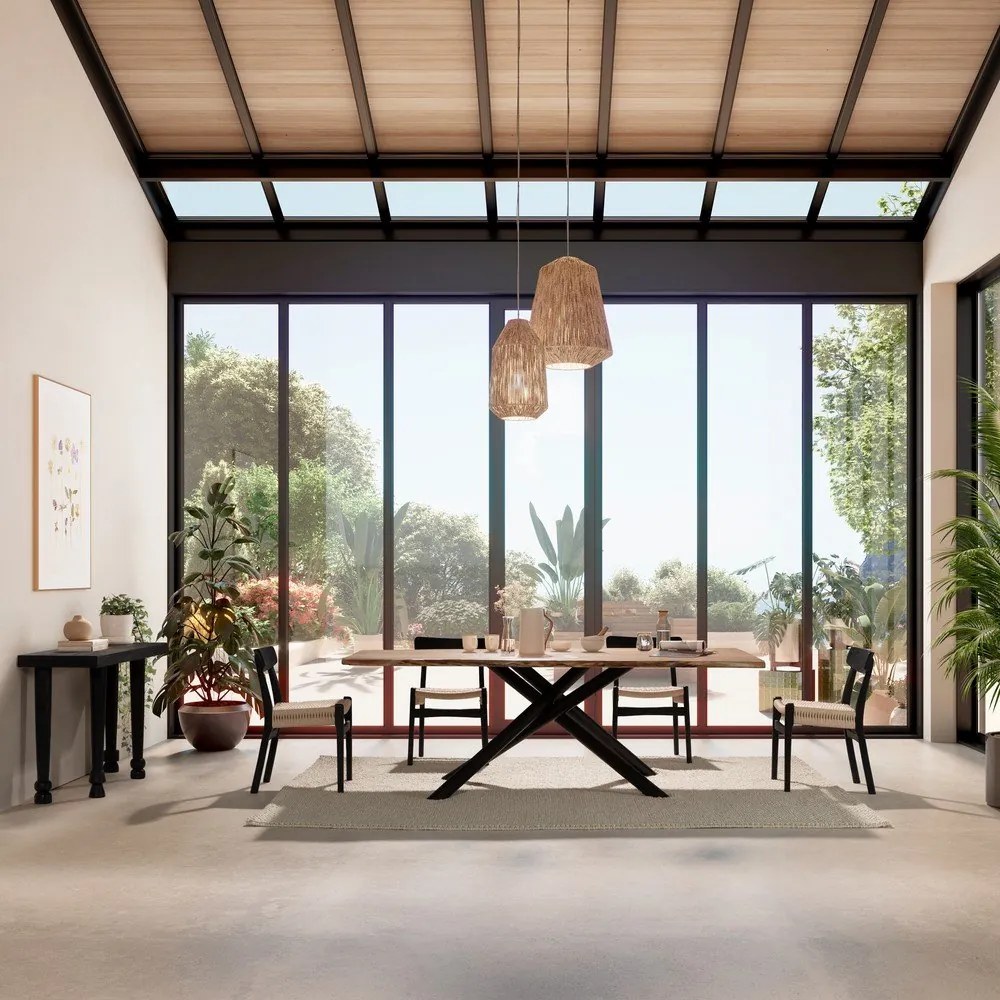 Jedálenský stôl z masívu akácie 100x220 cm Anuri – MOME