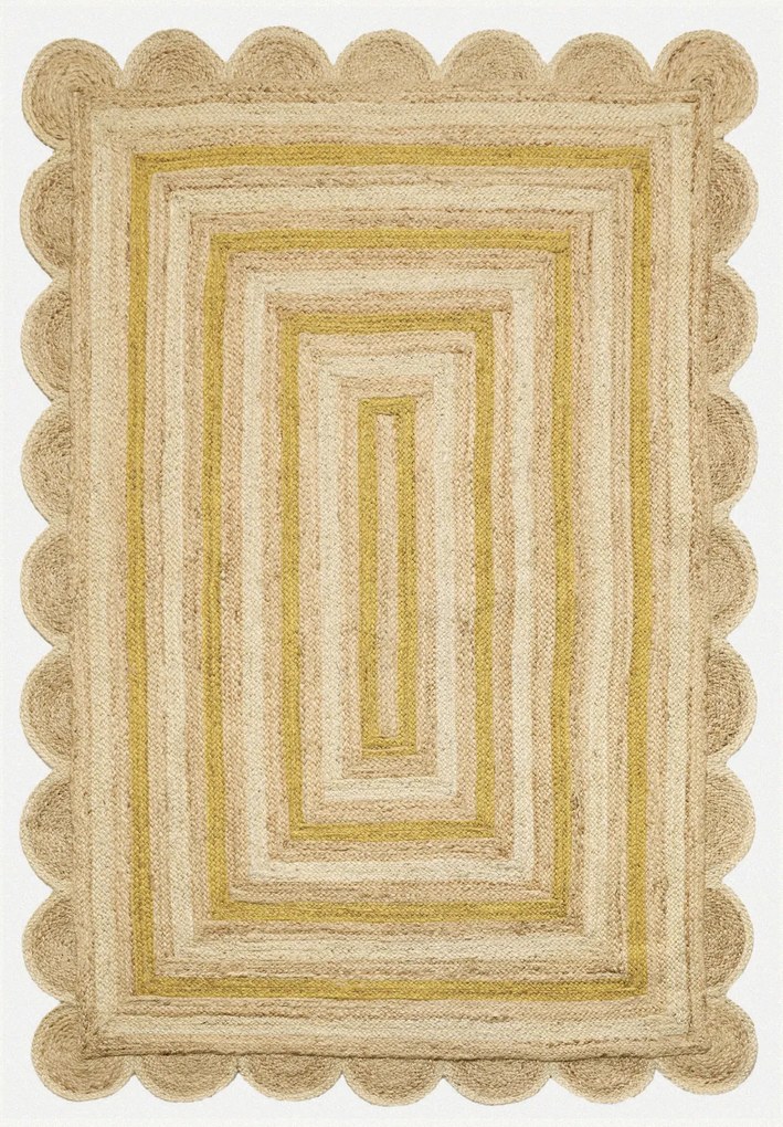 Ručne viazaný kusový koberec Soren J-41 Natural Yellow, 300x400, žltá, chodba / predsieň, Diamond Carpets India