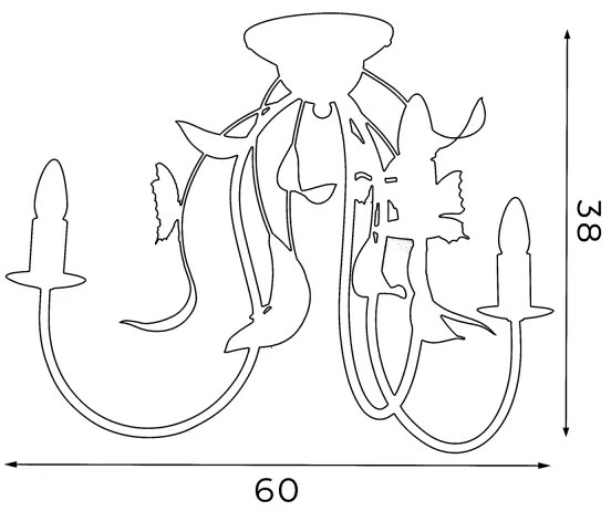 Prisadený luster SUMMER 3xE14/60W/230V