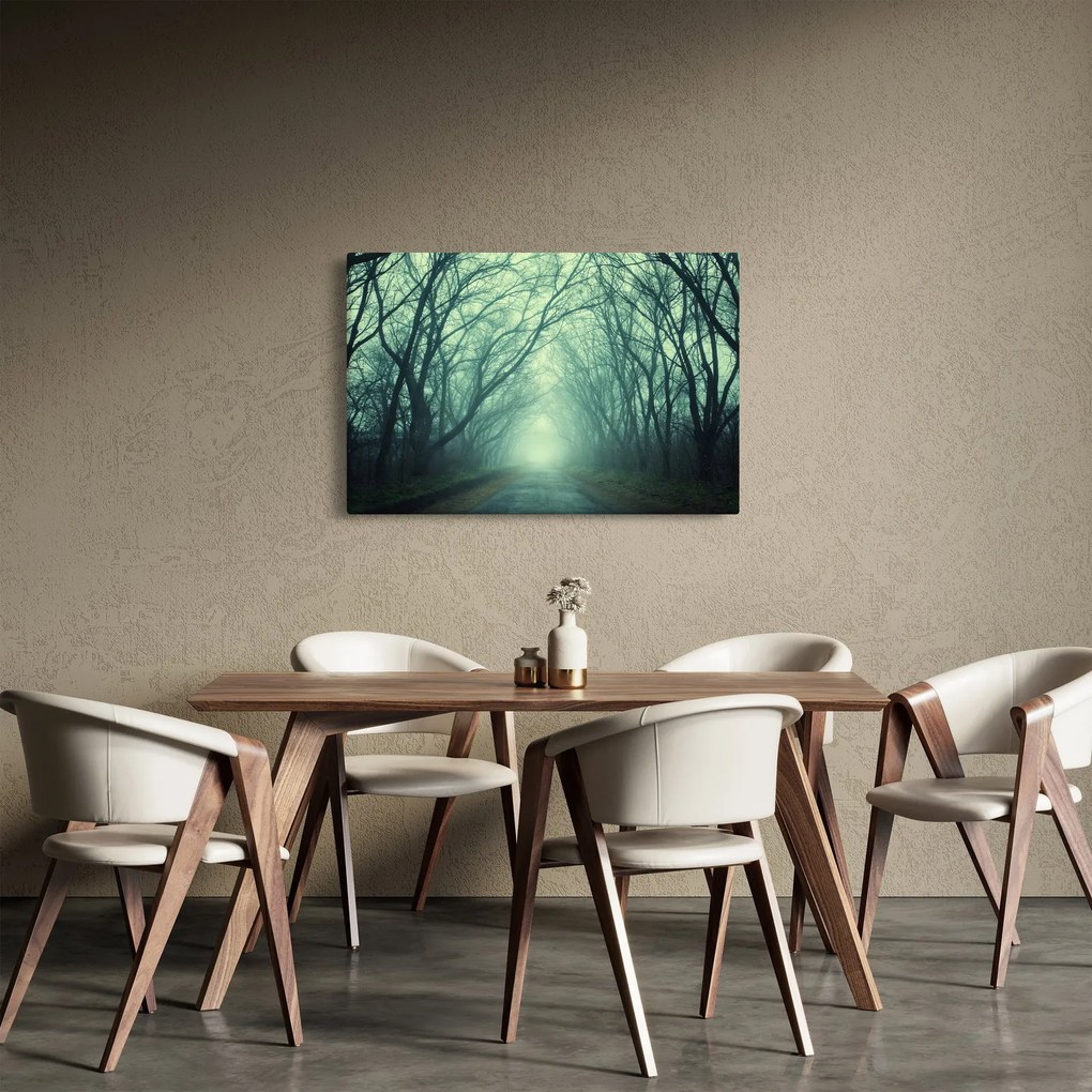 Obraz - Cesta s alejou stromov (90x60 cm)