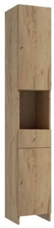 Vysoká skrinka do kúpeľne Bratysława C32 2D1S DSM dub zlatý