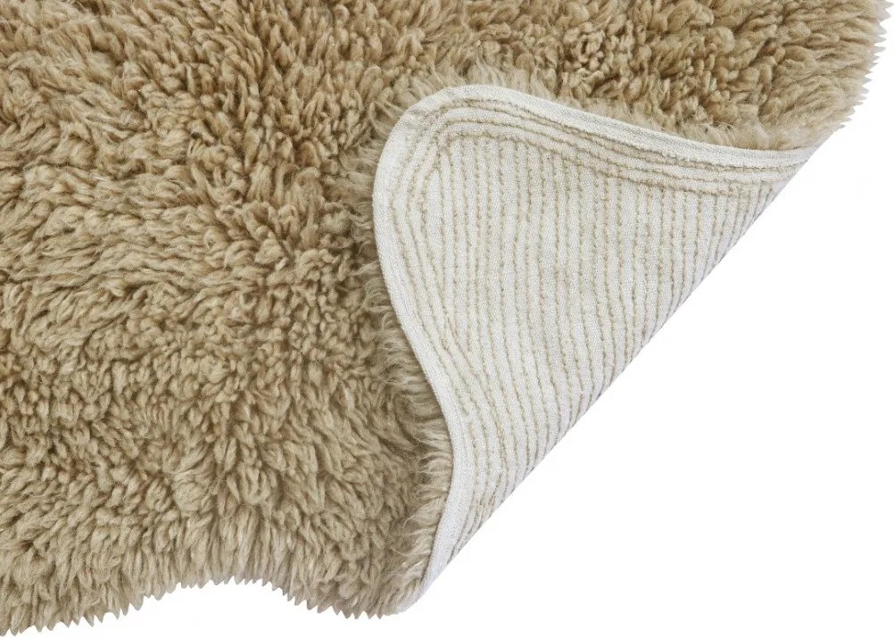 DOPREDAJ: 75x110 tvar kožešiny cm Vlněný koberec Woolly - Sheep Beige, 75x110 tvar kožušiny, béžová, detská izba, Lorena Canals