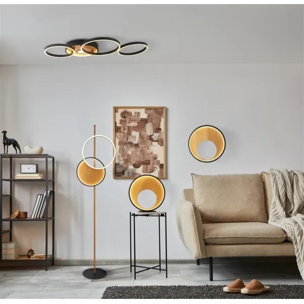 Searchlight 36303-1BK - LED Nástenné svietidlo CURIO LED/11W/230V hnedá