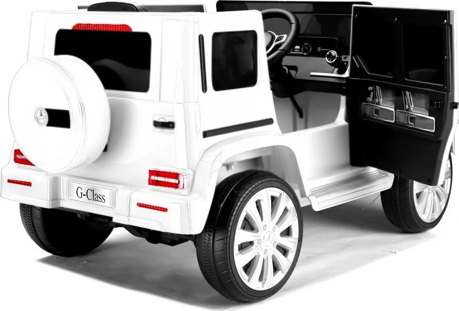LEAN CARS Elektrické autíčko Mercedes G500 LED MP3 diaľkové ovládanie biele