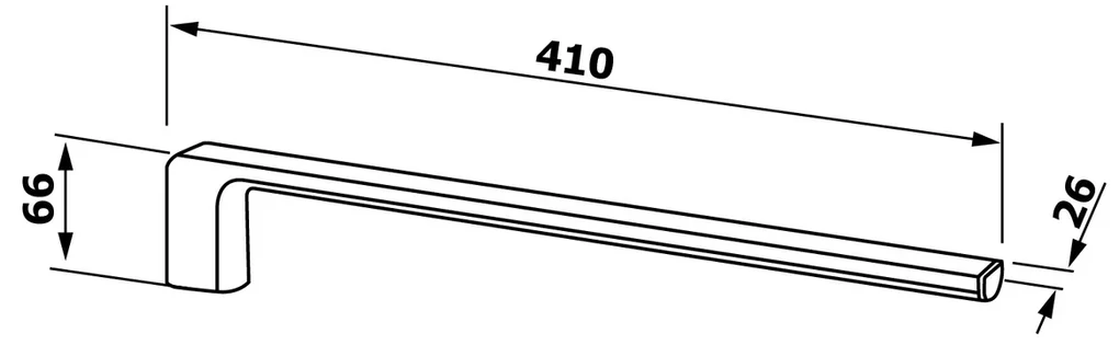 GEDY PI2213 Pirenei pevný držiak uterákov 41 cm, strieborná
