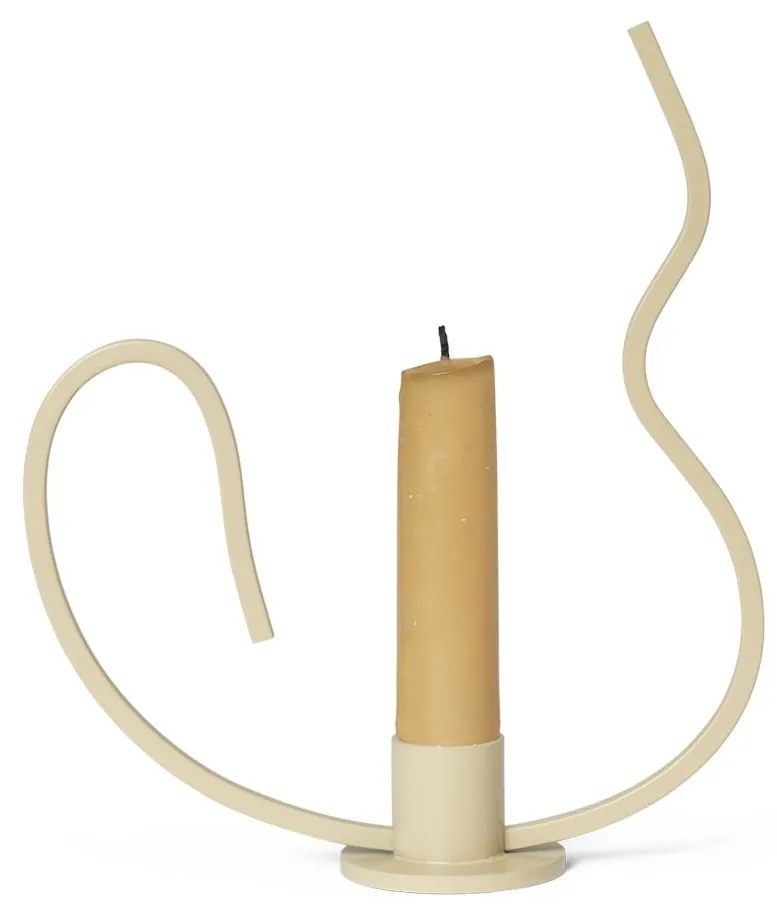 Ferm Living Kovový svietnik Valse Cashmere Low