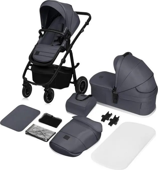 Lionelo - Kombinovaný kočík 2v1 AMBER PLUS Grey Graphite