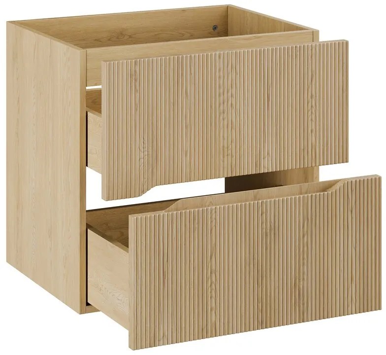 Kúpeľňová zostava Nordic s doskou, umývadlom a skrinkami 60 cm dub cremona