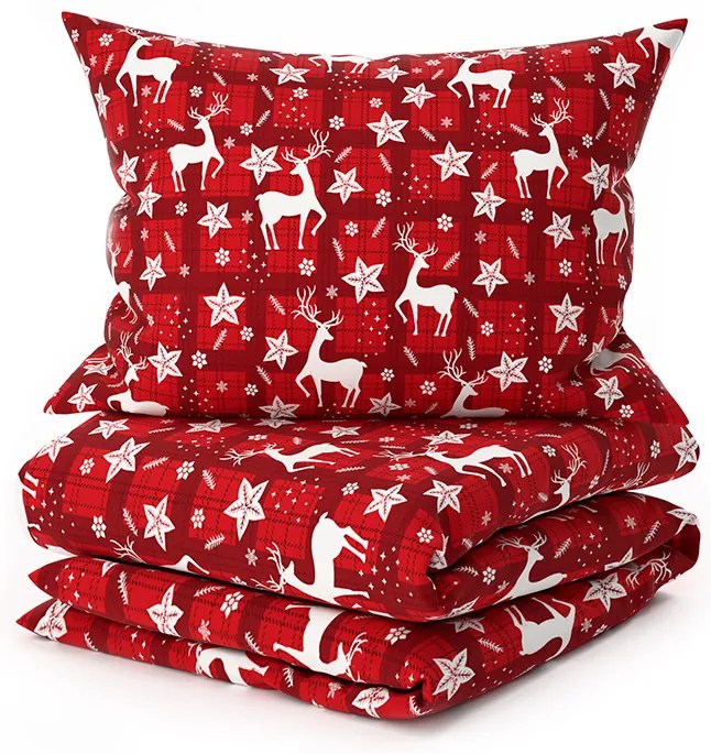 Obliečky z mikrovlákna VELVET CHRISTMAS červené Rozmer obliečky: 70 x 90 cm | 140 x 220 cm
