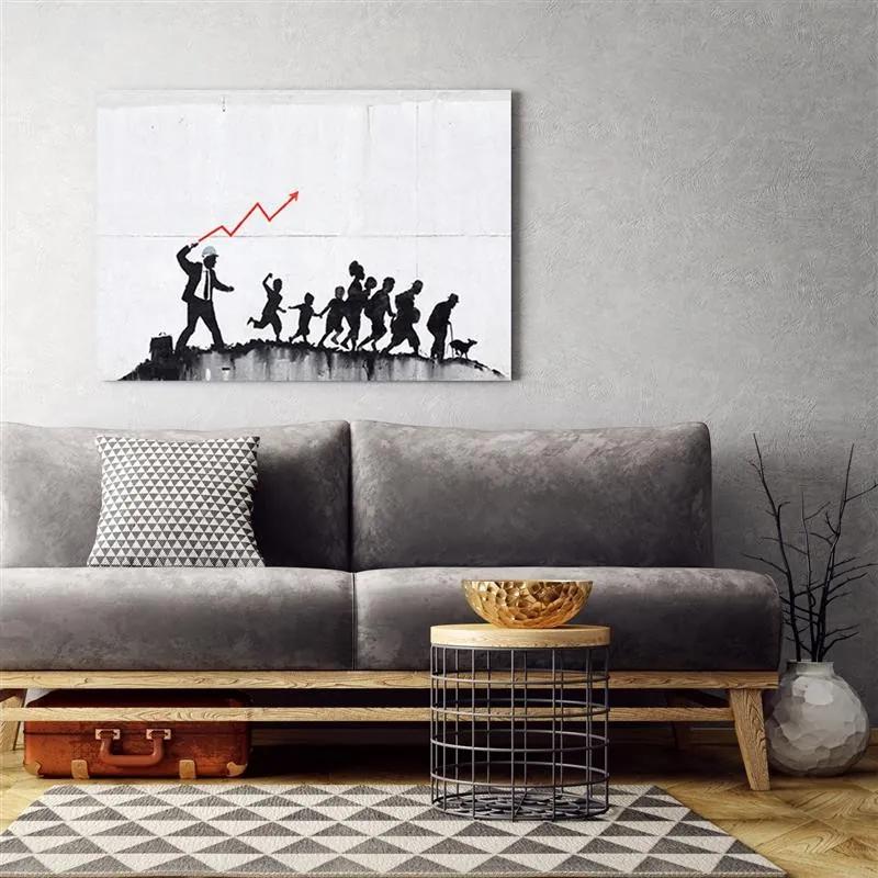 Gario Obraz na plátne Banksy ecomonic politika Rozmery: 60 x 40 cm