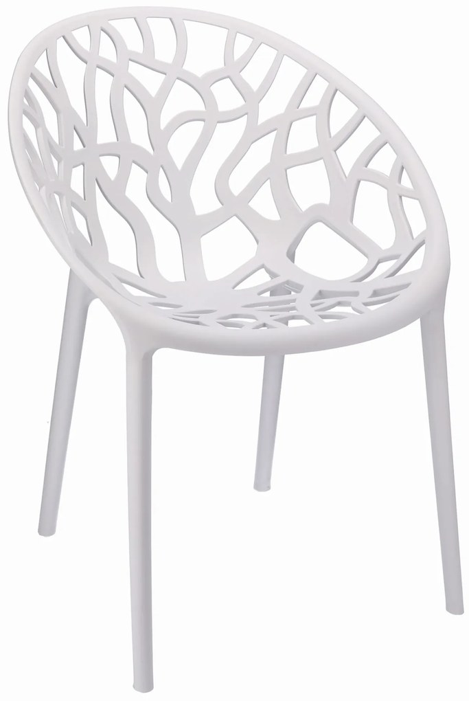 Dekorstudio Balkónové sedenie ALBERO biele - 2x stolička + 1x stôl