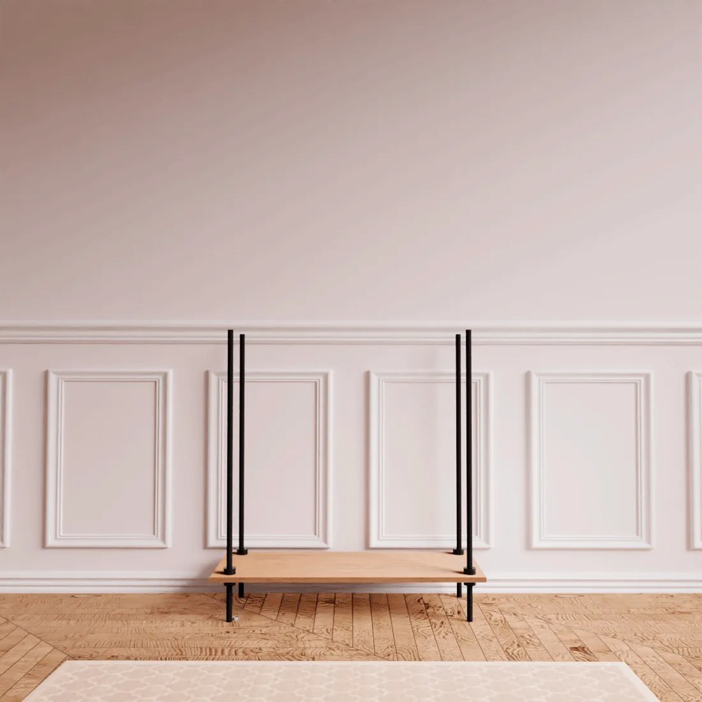 Otvorená šatníková skriňa v industriálnom dizajne DECO, 185x85x35 cm