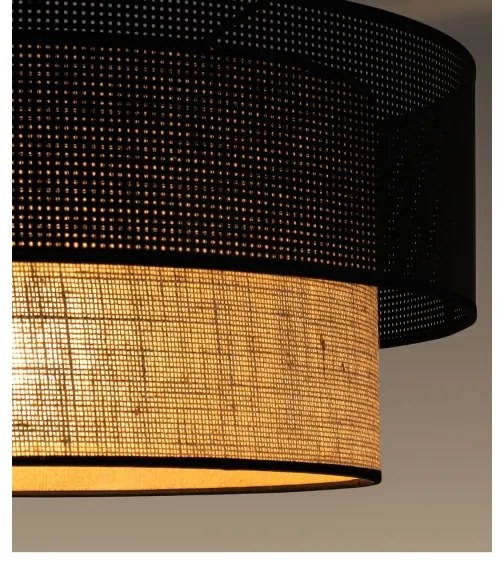 Luster na lane BORHO 1xE27/60W/230V čierna/juta