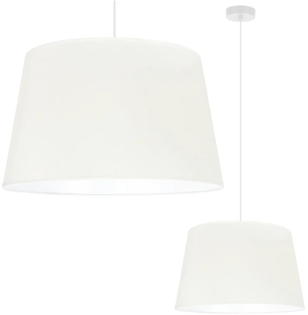 Závesné svietidlo Gaja, 1x krémové textilné tienidlo, (fi 44cm), w