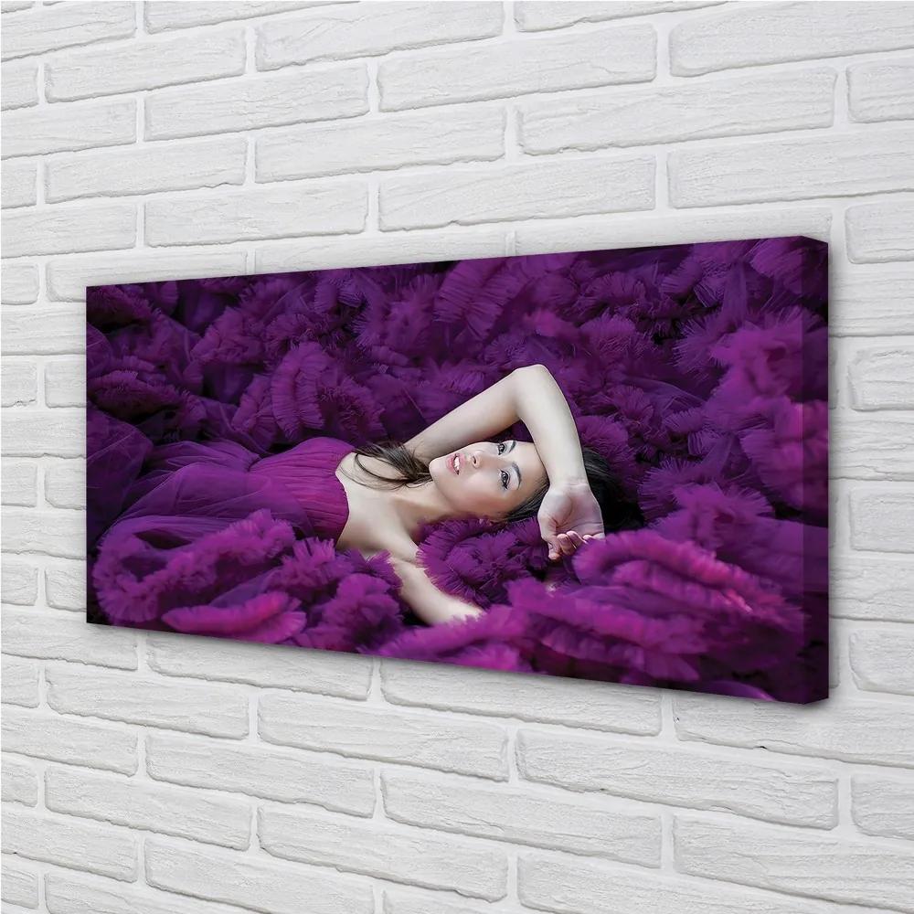 Obraz canvas žena purple 140x70 cm