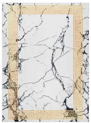 Koberec protišmykový ANDRE 1126 Marmur, grécky - biely / zlatý
