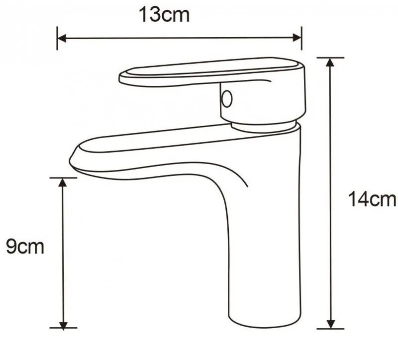 Mexen Alda, umývadlová batéria h-140, čierna matná, 746100-70