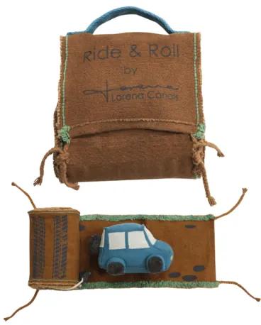 Lorena Canals Sada plyšových hračiek EcoCity Ride & Roll: Cesta s autom