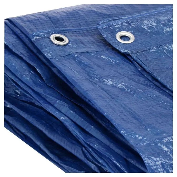 SPRINGOS Krycia plachta s okami 4x5 m, 60g PE, modrá SPRINGOS PROTECT