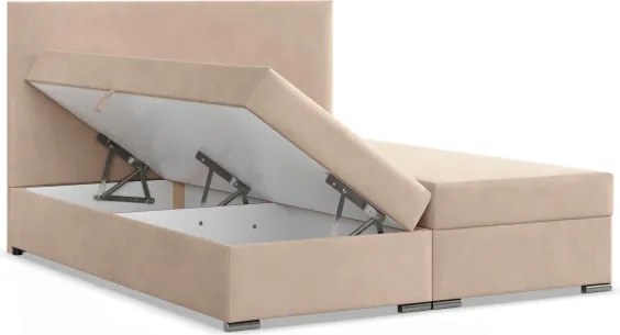 Manželská posteľ VICENZA Velvet 180×200 cm béžová