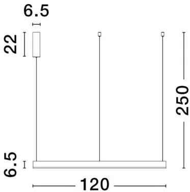 Moderný luster Motif 120 čierne CCT s diaľkovým ovládaním