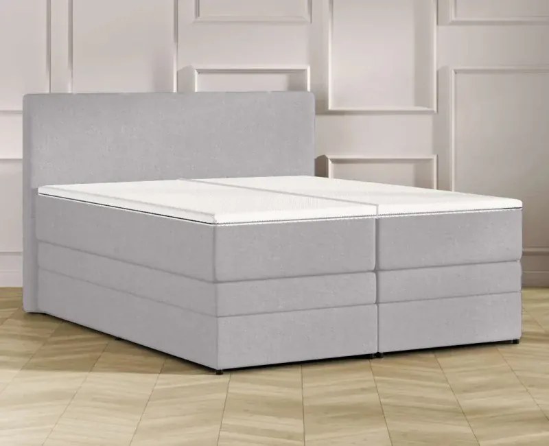Kontinentálna posteľ Emma Premium boxspring 200x180 (typ II), sv. sivá (sawana 84)