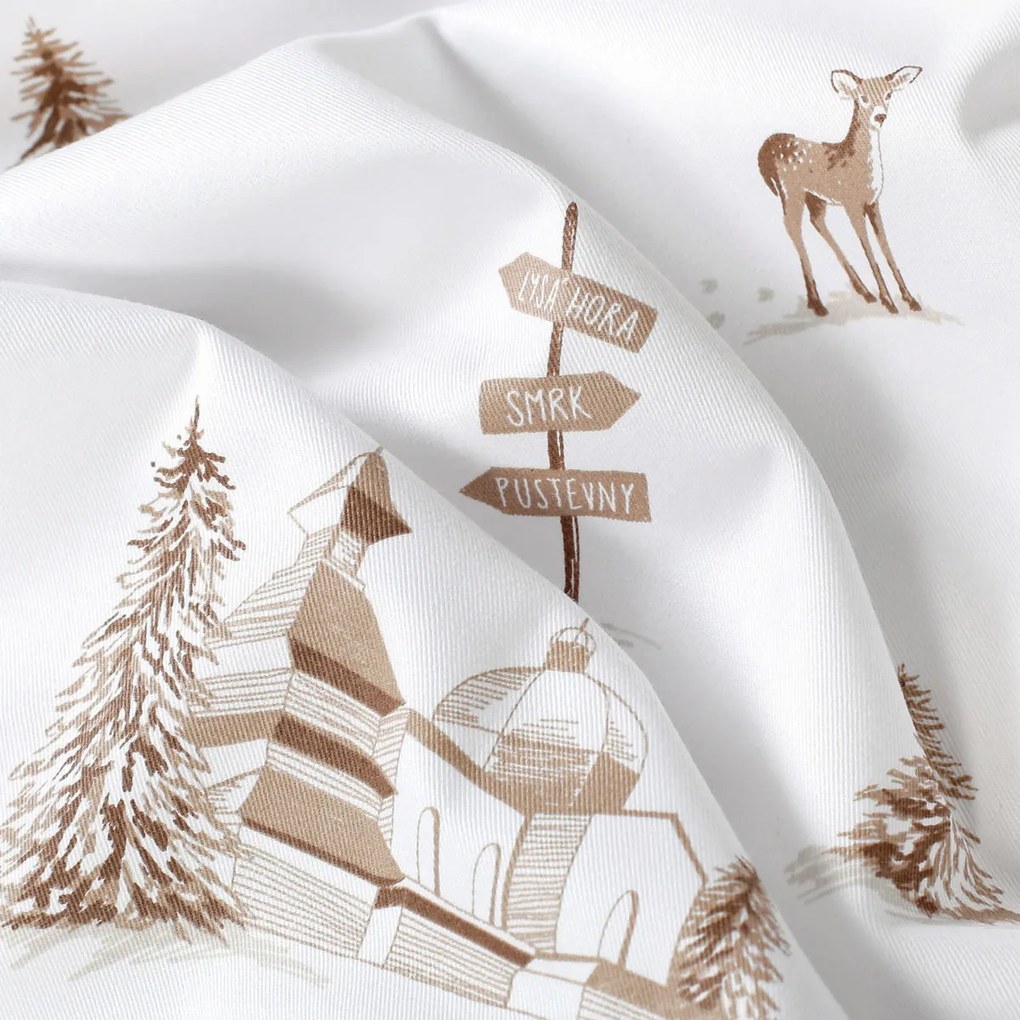 Goldea okrúhly obrus z pevnej bavlny - beskydy Ø 160 cm