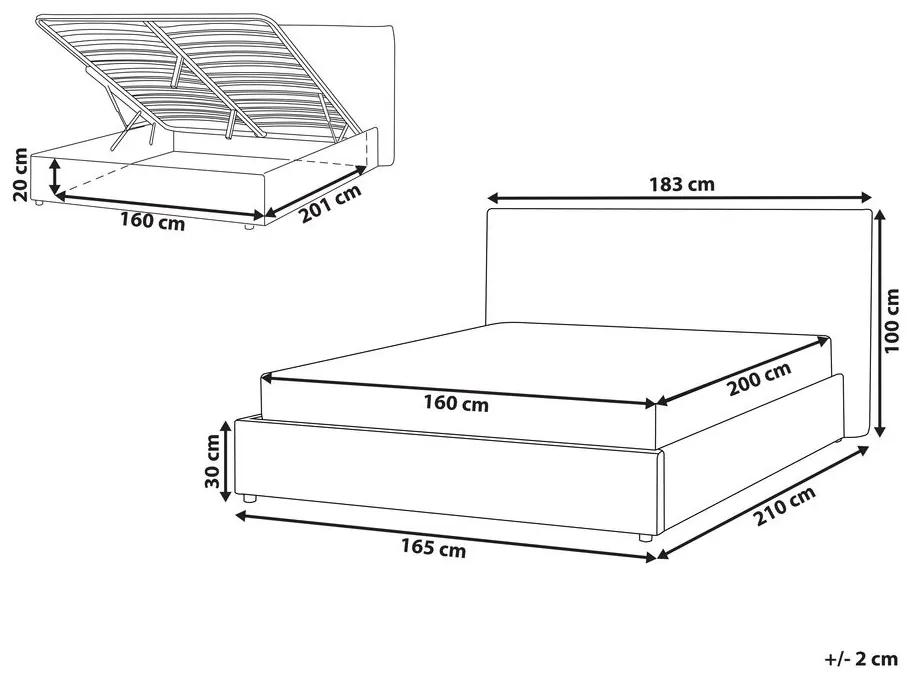Manželská posteľ 160 cm Lavza (béžová). Vlastná spoľahlivá doprava až k Vám domov. 1080822