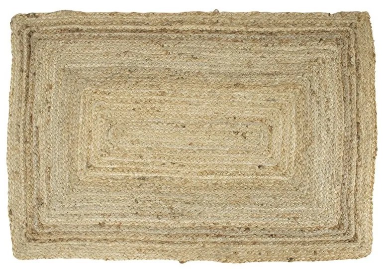Obdĺžnikový prírodné jutové koberec - 60 * 90 * 1cm