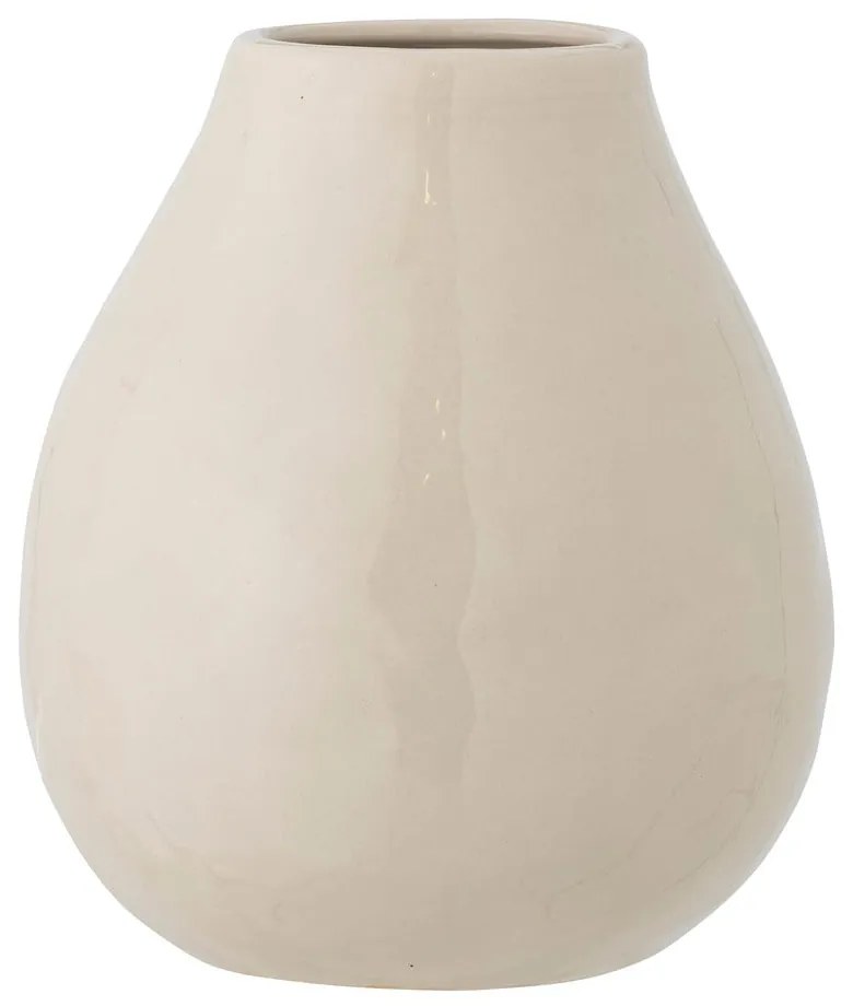 Krémová ručne maľovaná váza z kameniny (výška 17 cm) Taza – Bloomingville
