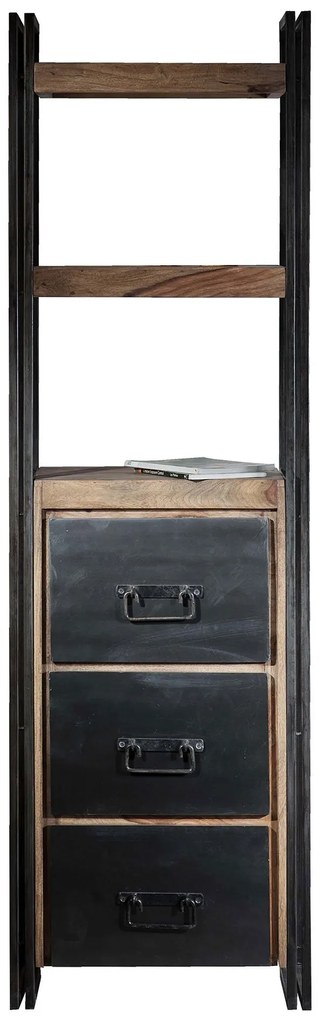 Regál PANAMA 60 × 40 × 200 cm 60 × 40 × 200 cm / otvorené priehradky – (šírka x hĺbka) 50 × 40 cm, vnútorná veľkosť zásuvky – 39 × SIT MÖBEL