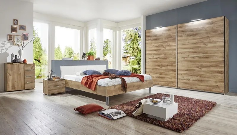 Nočný stolík Easy Plus, 2 zásuvky, dub doskový